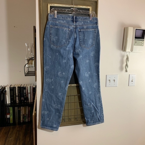 GAP Mid Rise Best Girlf Jeans Floral Detail Size 27 - Picture 7 of 8